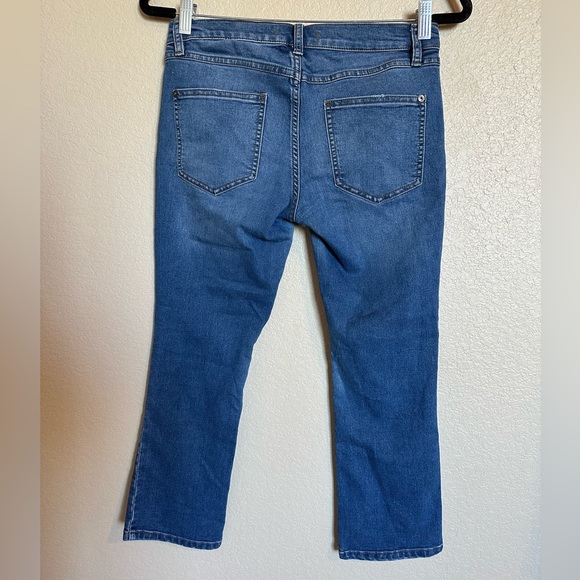 Free People Mid Rise Cropped Kick Flare Jeans - Picture 5 of 6